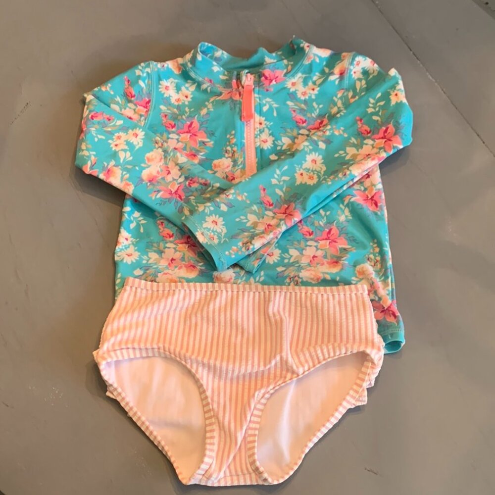 Ruffle Butts Girls Long sleeve swimsuit